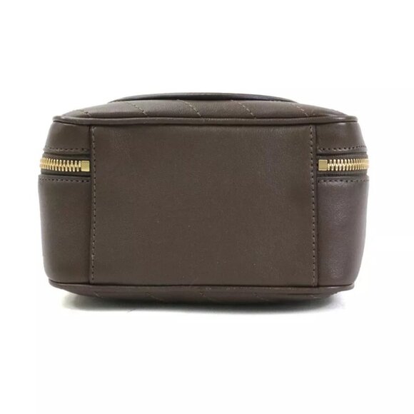 Auth GUCCI Handbag Shoulder Bag Khaki Brown Leather/Goldtone - 90062i - Picture 12 of 16